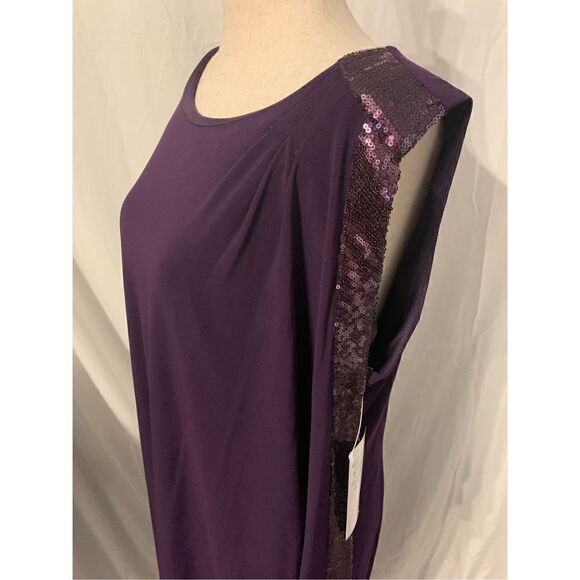 Purple dress size 16 with sequence Scarlette - Picture 2 of 6